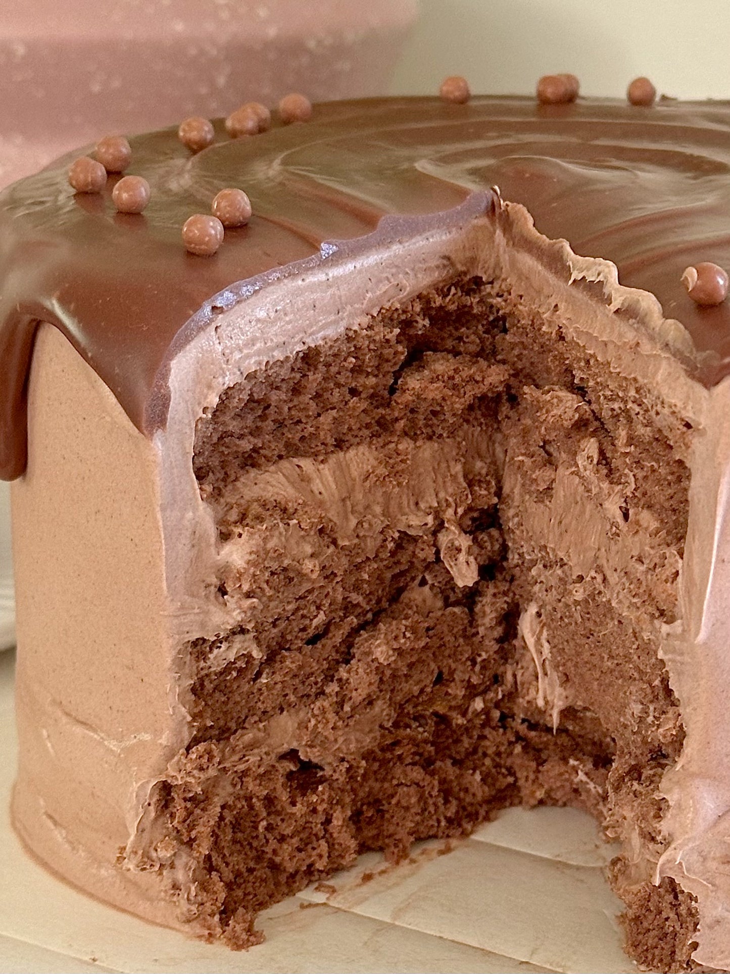 Double Chocolate Crunch Chiffon Cake